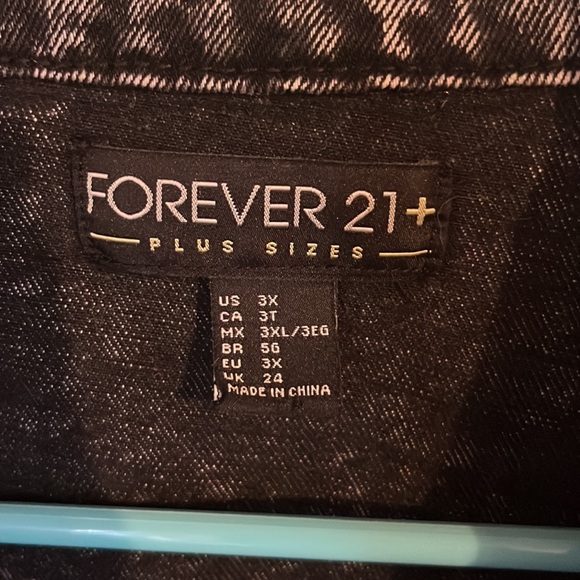 Forever 21 Gray Distressed Denim Jacket - Picture 5 of 6